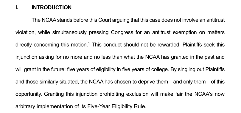 samcehrlich's tweet photo. A banger of an opener from the Colorado class action five-in-five eligibility rule plaintiffs' counsel in their reply brief. https://t.co/Ja8TJ30FCS