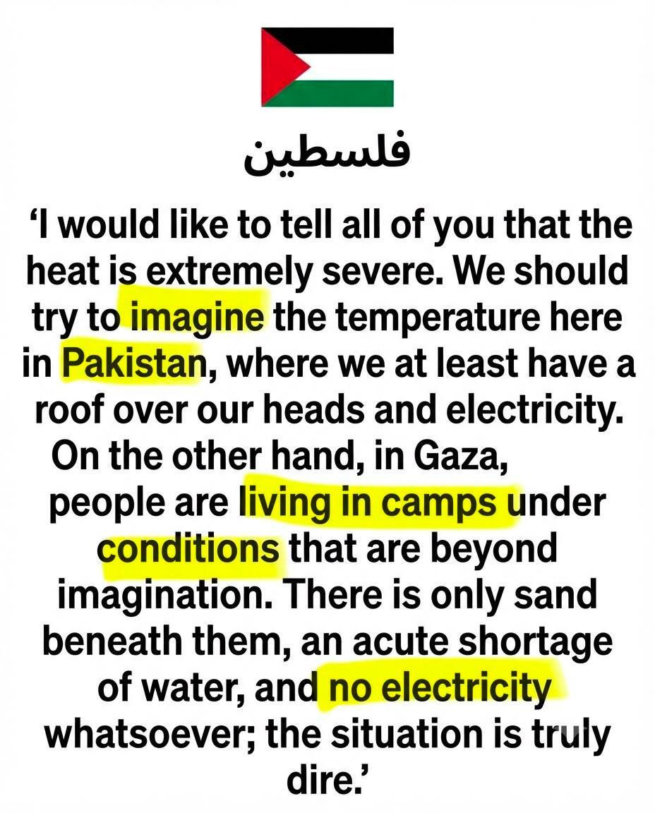 takweyat's tweet photo. Extreme heat without shade, water, or power—this is the reality in Gaza right now. Don't look away. 🇵🇸✨

#StandWithPalestine #Gaza #TakweyatFoundation https://t.co/iqjcwC8IhN