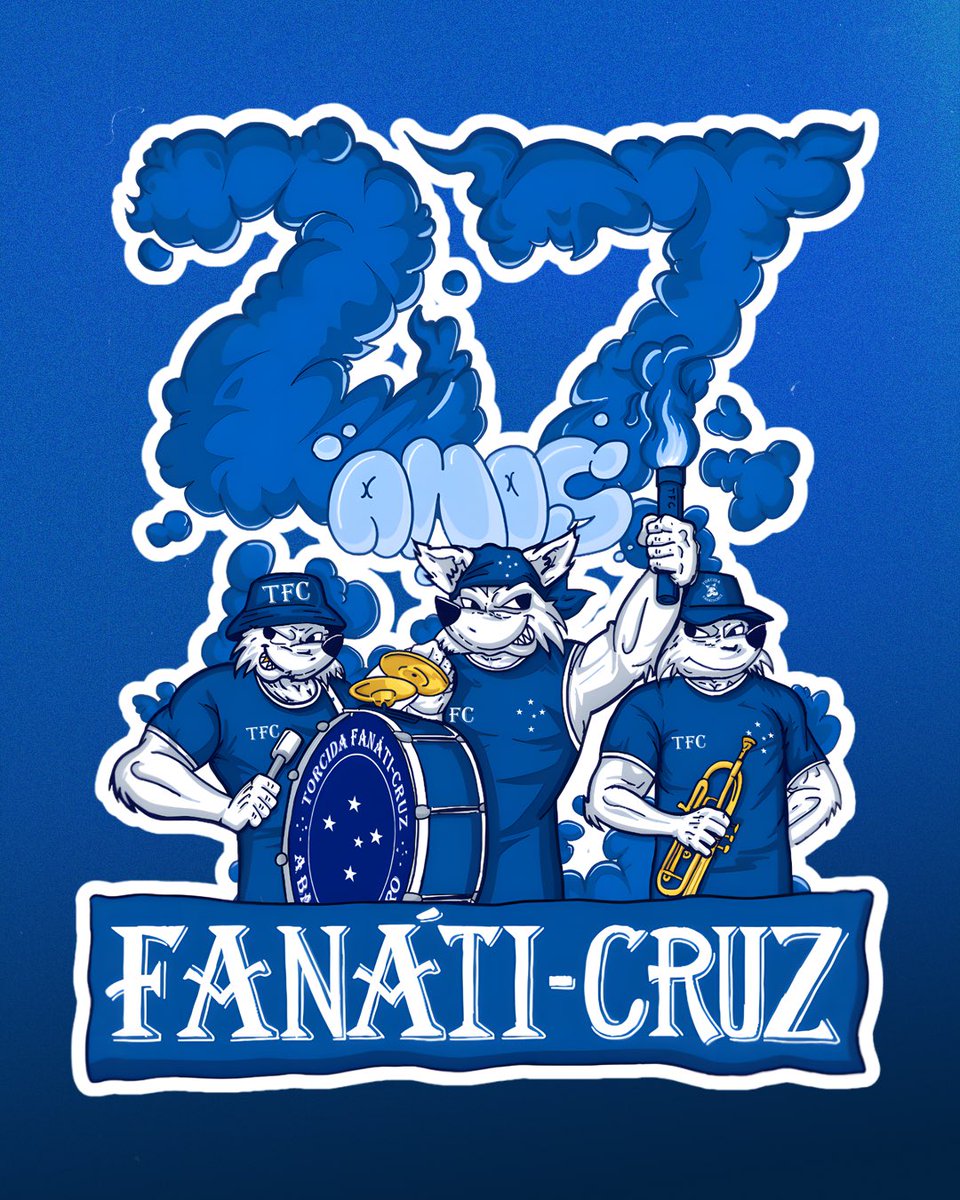 TFCFanatiCruz's tweet photo. 27 ANOS DE TORCIDA FANÁTI-CRUZ!

Desde 28/07/1999 vivendo, apoiando e dedicando a vida ao Cruzeiro. Seguimos por mais alento e descontrole!

TFC - BRUTA PRA IR, BRUTA PRA APOIAR

TFC - A TORCIDA QUE MAIS CANTA NO BRASIL

#tfc #barrabrava #cruzeiroesporteclube https://t.co/u1f4wfLWYJ