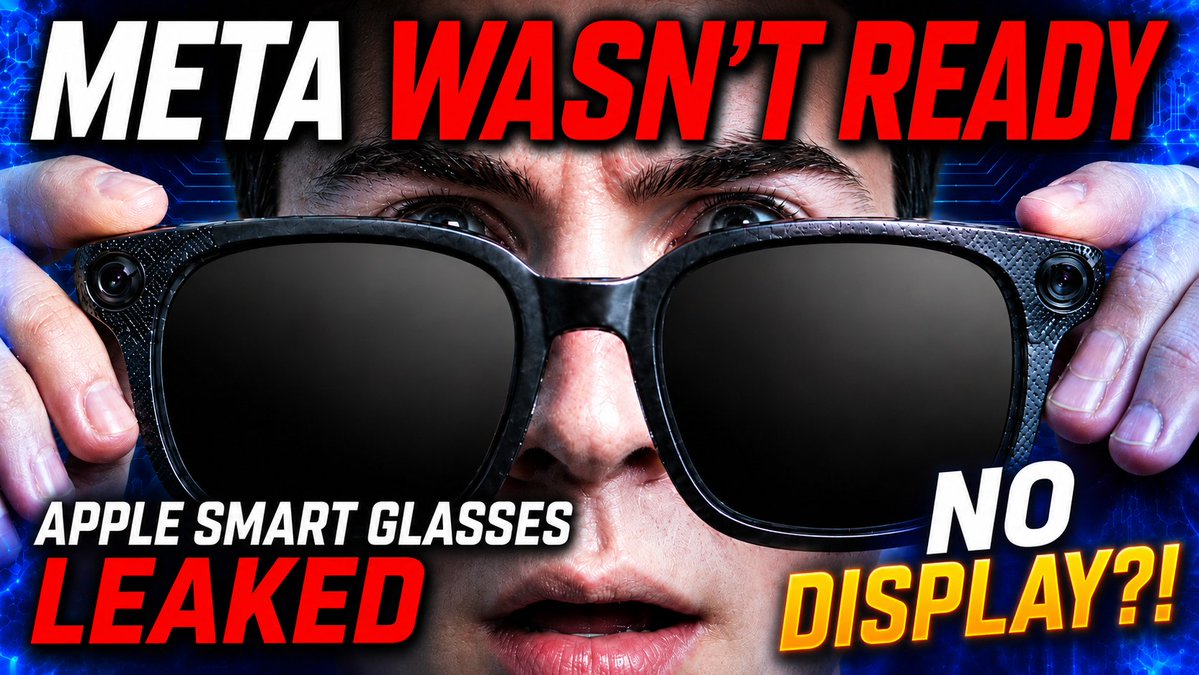 QuincyGadgets's tweet photo. Apple Glasses just leaked. 👓

No display. No mini Vision Pro. Just cameras, Siri, iPhone integration—and a major design twist that could put Meta on notice.

Would you buy them without a HUD?
Watch full here: https://t.co/lk6ndEmpvw

#AppleGlasses #SmartGlasses #AppleLeak https://t.co/LQvEHKa7DZ