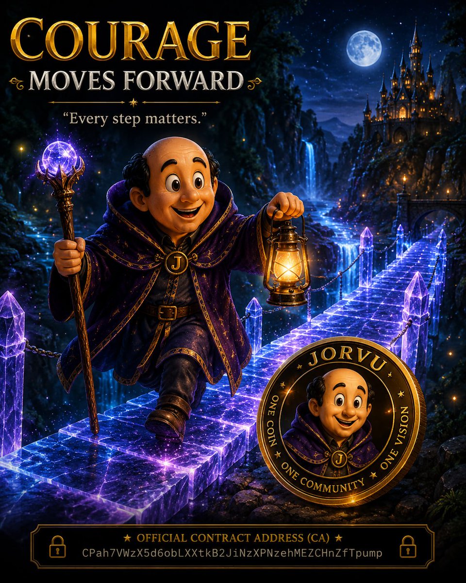 fallmoon5448's tweet photo. vision and keeps pushing it forward.

If you're part of @jorvuthememe, don't stay silent.

Post about JORVU.
Reply to every post.

Together, we grow stronger every day.

Official CA:
CPah7VWzX5d6obLXXtkB2JiNzXPNzehMEZCHnZfTpump

#JORVU #Community #Solana #Memecoin https://t.co/VYAe9e99Ps