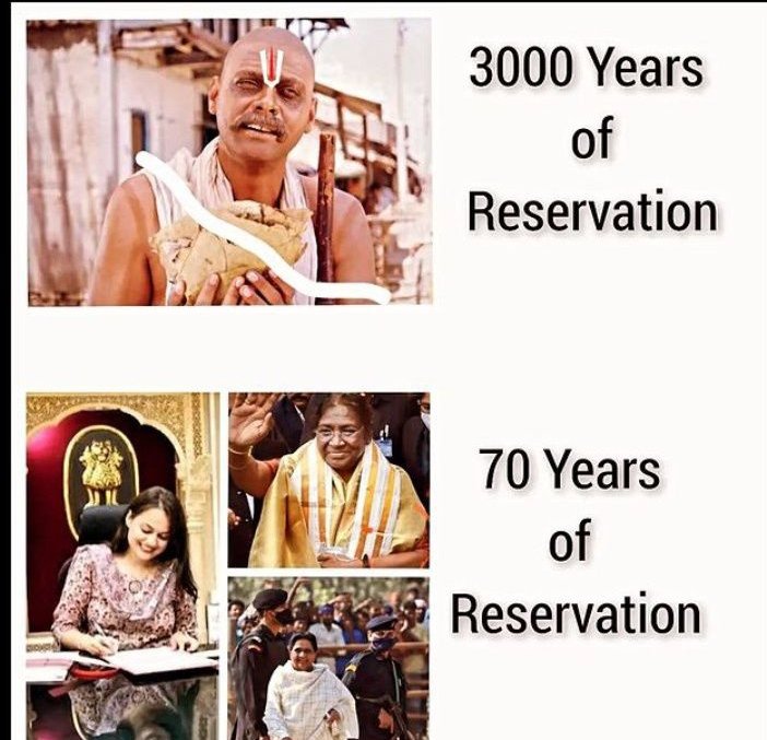 Reservatiolbvl's tweet photo. फर्क है फर्क है ! 

वे 3000 साल के आरक्षण में देश को गुलाम बनाए मुगलों और अंग्रेजों को आजादी के बाद 70 साल के आरक्षण में देश सशक्त और मजबूत बन गया।

महिलाएं सरकारें चला रही है। https://t.co/fWwOVdpCzJ