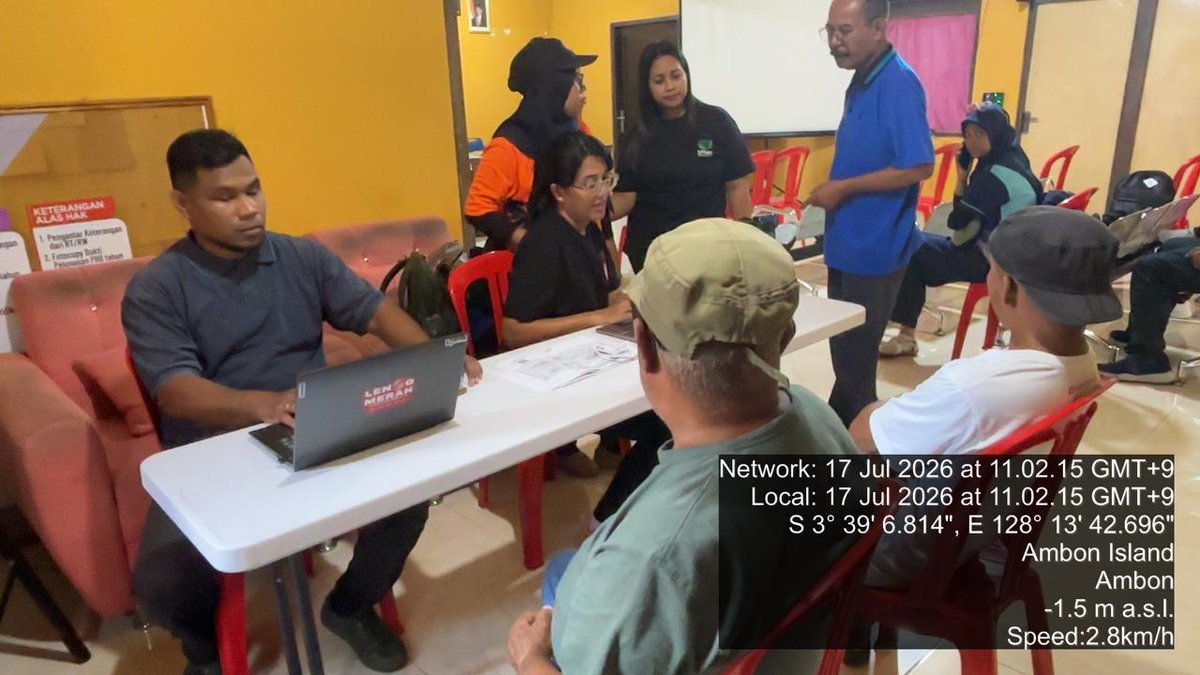 hendry_ambon's tweet photo. Jumat, 17 Juli 2026. Hendry M, Luhkan Kota Ambon. Kegiatan Pendataan KUSUKA bagi pelaku usaha kelautan dan perikanan di Desa Latta Kecamatan Baguala Kota Ambon. https://t.co/ouoVseXMlp