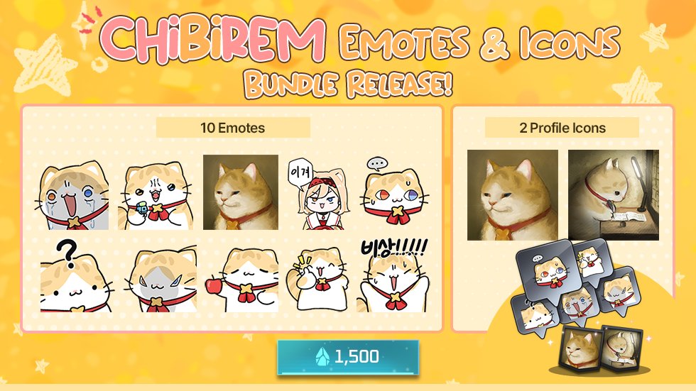 _EternalReturn_'s tweet photo. 😼Chibirem Emotes & Icons Bundle 😼

We are releasing a special new bundle that includes the cutest Irem emotes and profile icons, Chibi Edition!

Get this bundle now and make cat Irem your new personality on Lumia Island! 🐈

🗓️ Available for sale now! 

Details: https://t.co/tEP9LP3qQ5