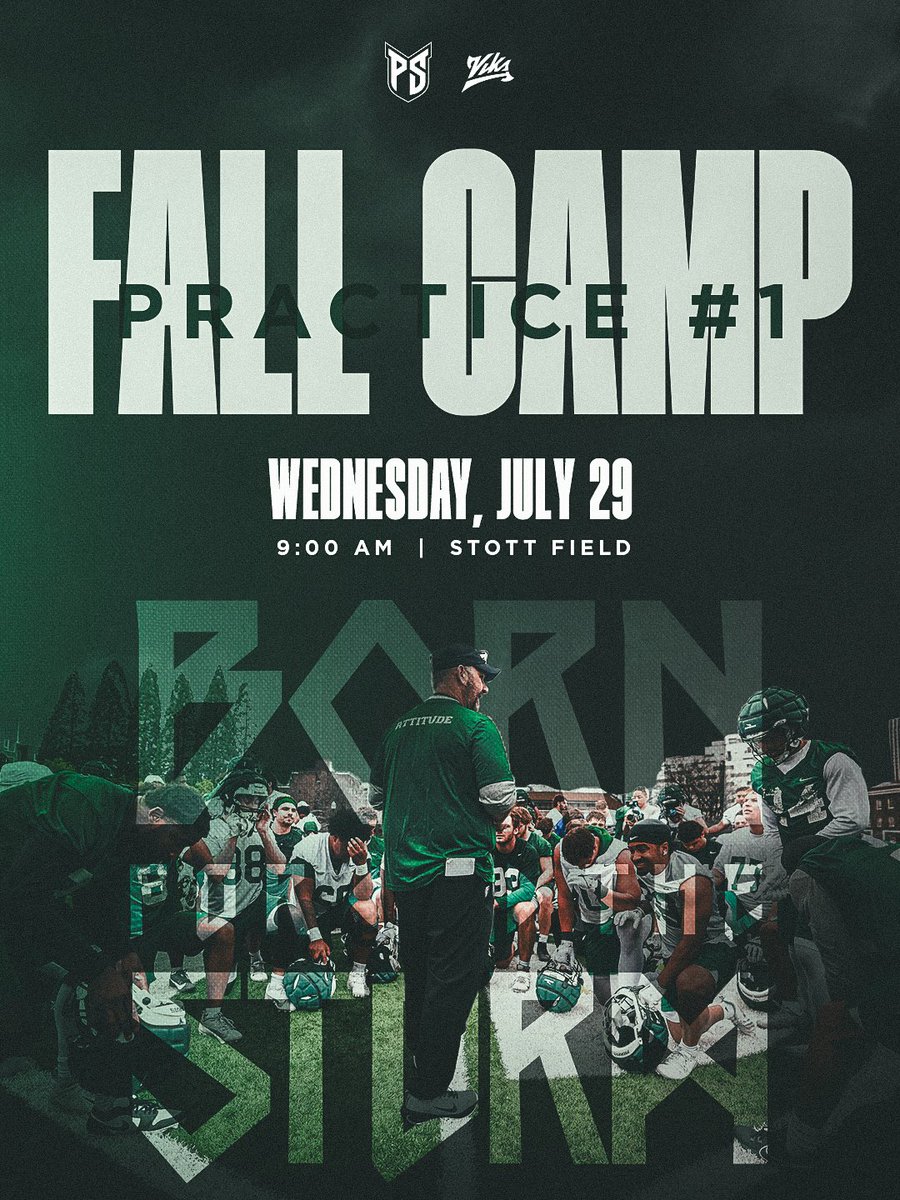 psuviksFB's tweet photo. Fall camp starts Wednesday 🗓️

We’d like to invite all fans, alumni and boosters to our first practice of fall camp Wednesday. See ya on the Park Blocks for the start of our new era. 👐

Practice starts at 9am. 🕘 

#Born4TheStorm https://t.co/uZRCAzqWAe
