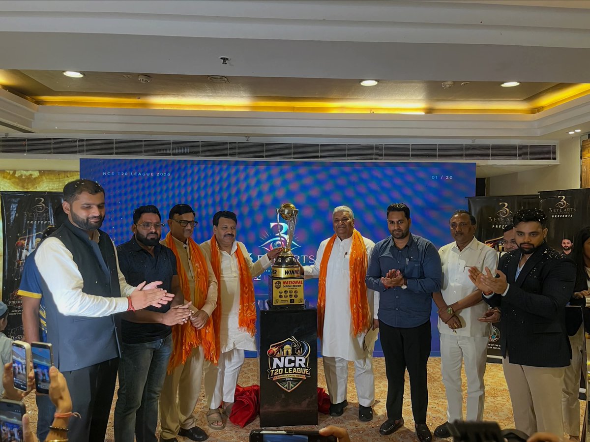 iRaviKantMLA's tweet photo. कल रात नेशनल स्पोर्ट्स क्लब ऑफ इंडिया में आयोजित ‘NCR T20 League 2026’ के भव्य ट्रॉफी अनावरण कार्यक्रम में सहभागिता की।
इस अवसर पर उपस्थित युवाओं और खिलाड़ियों का उत्साह अत्यंत प्रेरणादायक था। https://t.co/DtRWLbuosd
