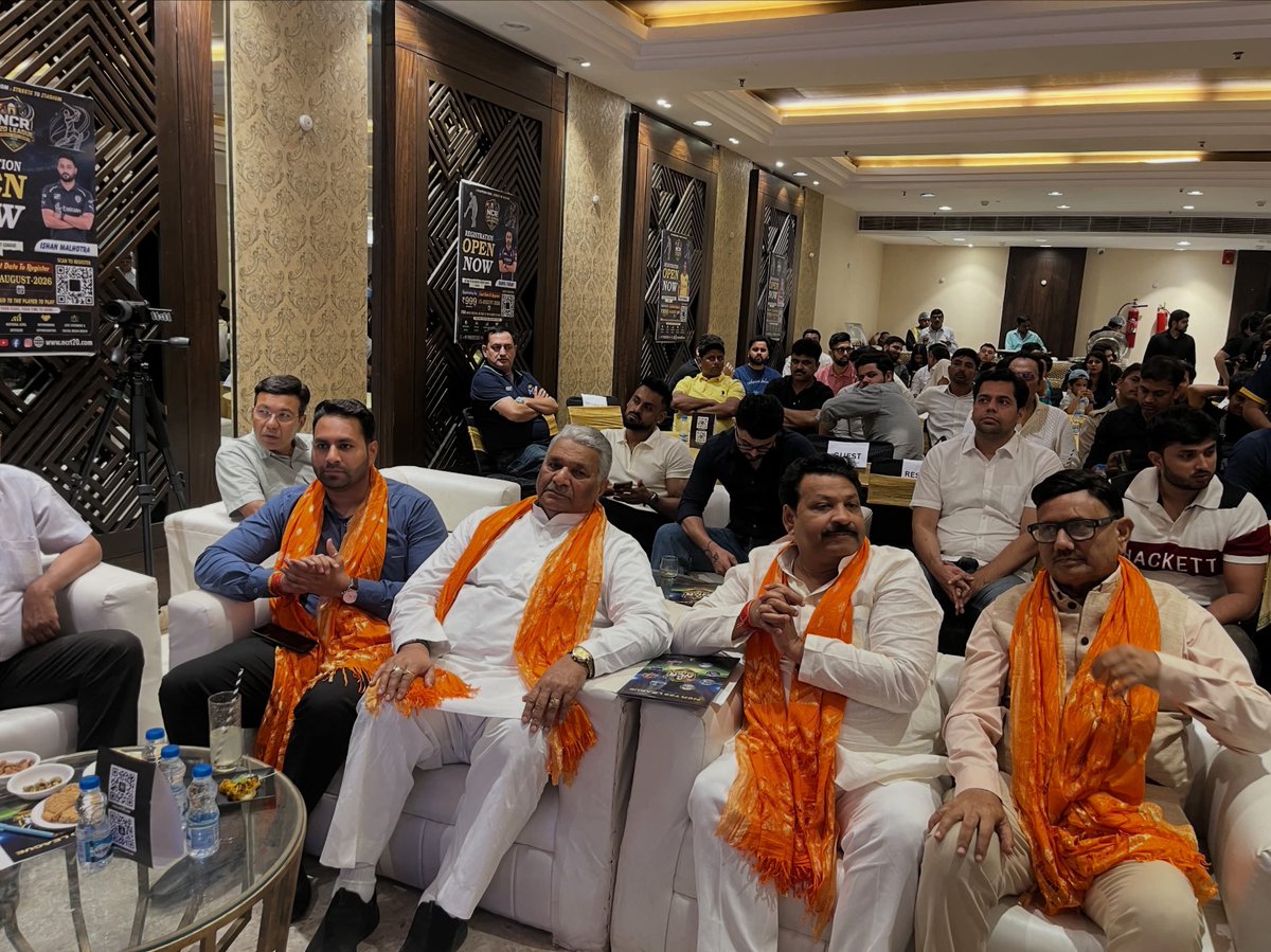 iRaviKantMLA's tweet photo. कल रात नेशनल स्पोर्ट्स क्लब ऑफ इंडिया में आयोजित ‘NCR T20 League 2026’ के भव्य ट्रॉफी अनावरण कार्यक्रम में सहभागिता की।
इस अवसर पर उपस्थित युवाओं और खिलाड़ियों का उत्साह अत्यंत प्रेरणादायक था। https://t.co/DtRWLbuosd