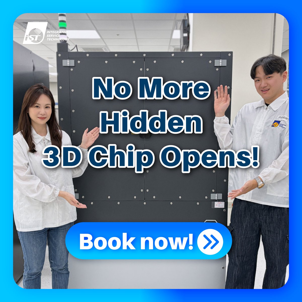 iST_group's tweet photo. When dealing with vertical stacks, thermal diffusion often causes blurry Hot Spots. To solve this, iST has exclusively partnered with QDm Demo &amp; Verification Service!
#iST #AdvancedPackaging #FailureAnalysis #QuantumDiamondMicroscope #QDm #CoWoS #3DIC #cowosopen https://t.co/RtOsjOlTUG