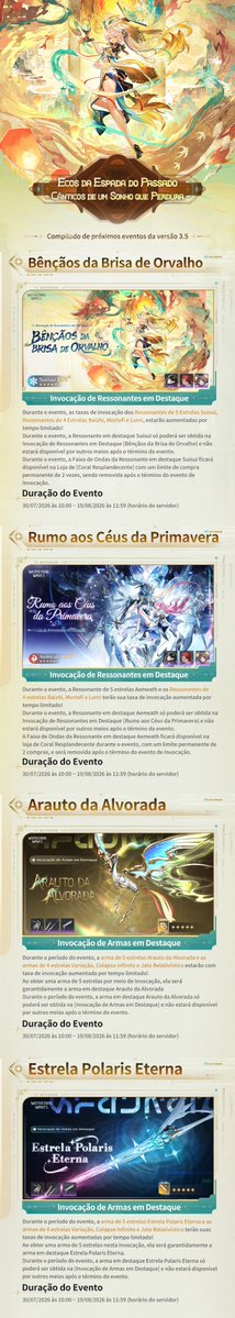 WW_BR_Official_'s tweet photo. Próximos eventos da versão 3.5 de Wuthering Waves

Aqui está um compilado dos próximos eventos da versão 3.5. Não perca! ▼https://t.co/95wuWQTvxD

#WutheringWaves #WutheringWavesBR https://t.co/DoxDoXH2D6