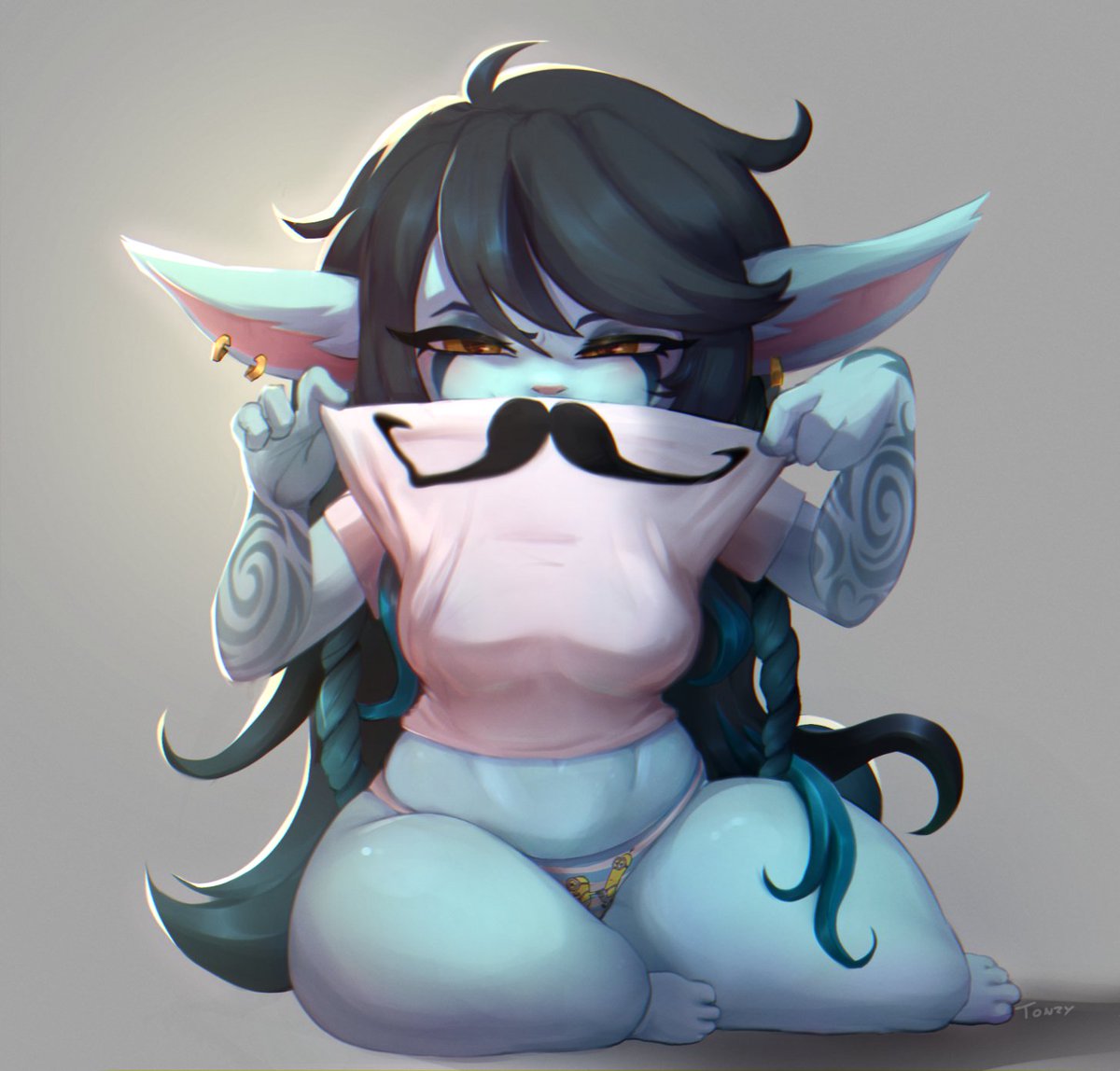 TonzyArt's tweet photo. I finally managed to draw her 💙 https://t.co/yB5CYNOZMI