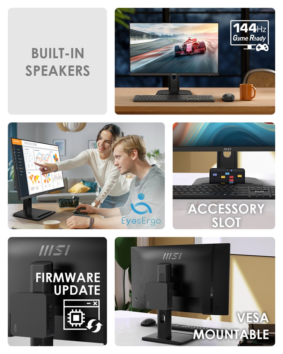 msitweets's tweet photo. Work hard. Play smooth. 🚀

Meet PRO MP273QP E14
⚡ 144Hz AMD FreeSync: Tear Free
🌈 IPS DisplayHDR 400: Pure Clarity
🧘 Ergonomic Design: All Day Comfort

The ultimate setup upgrade 💻✨

Learn more: https://t.co/qO8TlFEkRF https://t.co/tKAy9lyun0