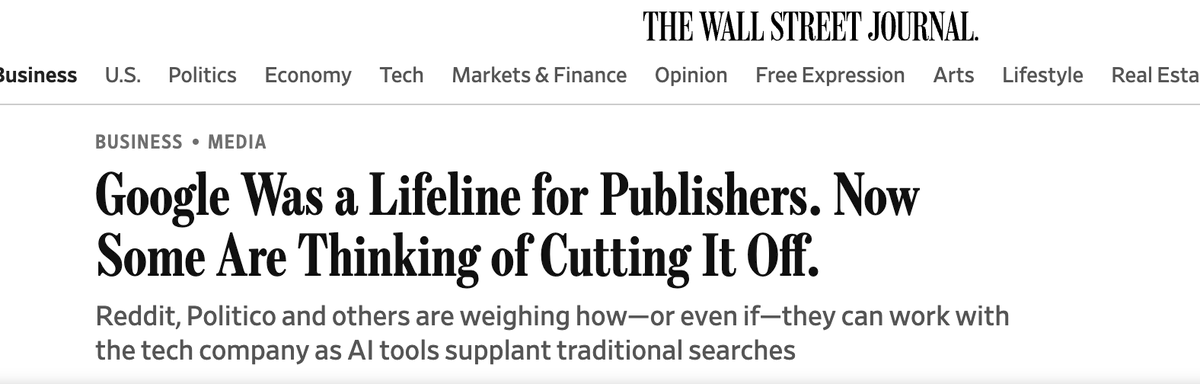 Goog_Enough's tweet photo. No publisher has benefitted more from Goog Enough’s transformation over the past few years than Reddit. The fact that Reddit and other big names like USA Today, Reuters, The Economist, and People are reportedly considering blocking GooglEvil shows just how bad things have gotten. https://t.co/XxtXFVNEGT