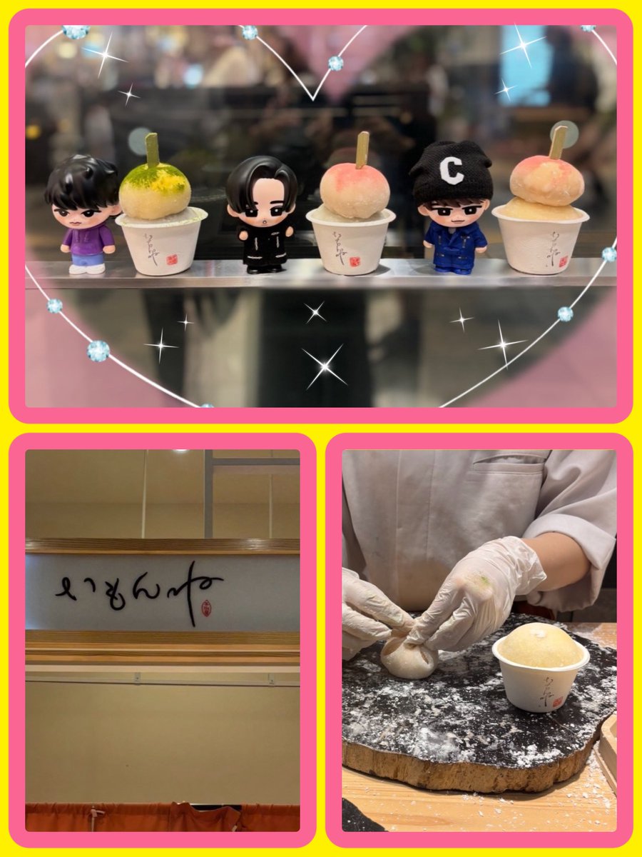 YURI11050705's tweet photo. 以前から気になってたアイス屋さん🍨
注文してから店員さんが
アイスを求肥餅で包んでくれるシステム✨
味は桃とマンゴー🍑🥭をチョイス🤗

求肥餅がモチモチで
中のアイスが冷たくて甘くて合う〜🤤
⛄️みたいなビジュも最高🥰　　　　　
大福ジェラートって新感覚で
めちゃ美味しかった😋💙

#スノ活 https://t.co/IfiW9yGv5H
