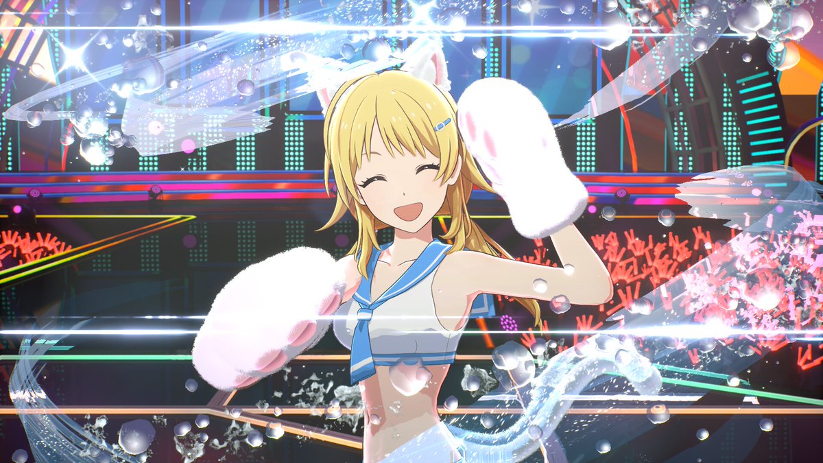 TOURS_imas's tweet photo. 📸昨日の公開生配信でゲストのみなさんに
プロデュースしていただいたライブフォトをお裾分け！！

クリエイトライブ
曲：『→→→SP』
ステージ：武道館
出演：天海春香・八宮めぐる・月村手毬

#ツアマス #ツアマス新シリーズ #ツアマスライブフォト https://t.co/6GuRdOK2JU