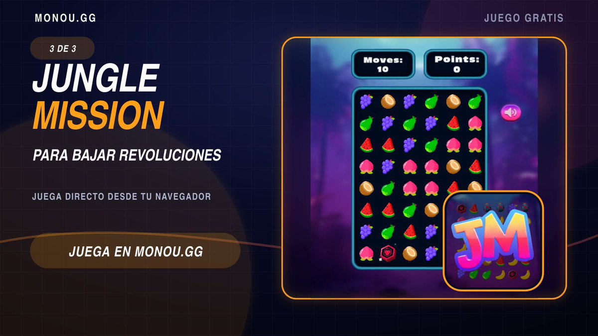 Monougg's tweet photo. Yo pongo la jungla. Tú eliges:
🏍️ Happy Racing Online
🚀 Flying Monou
🍉 Jungle Mission
Juega gratis en https://t.co/fYI2loki9z
#MonouGG https://t.co/xwBaYoGYjJ