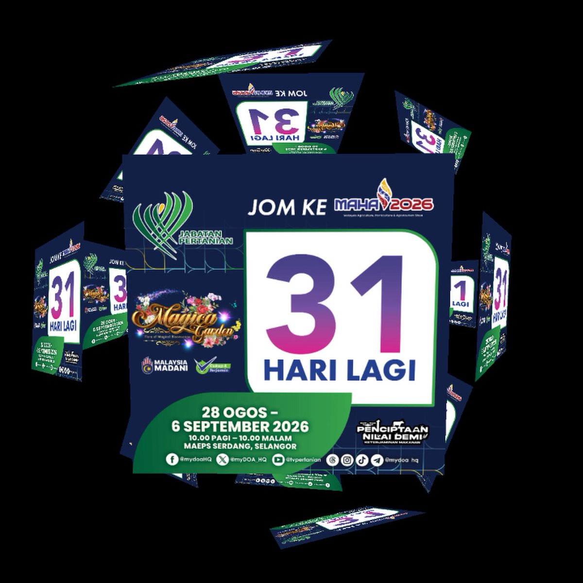 myDOA_HQ's tweet photo. 31 hari sahaja lagi…
Masa semakin suntuk. Sudahkah anda merancang lawatan ke MAHA 2026?

Countdown 31 Hari

#myDOA #MAHA2026 https://t.co/Bs5RxBbyhQ