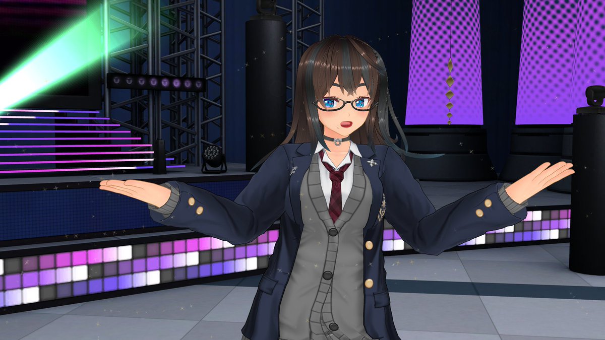 Louispillshere7's tweet photo. #COM3D2 
お昼は同じCVの麗と黒羽ちゃんで
speed up mind
のダンスSSです。

このSS撮影してる辺りが腓返りのダメージマックスでした0(:3　)～ =͟͟͞͞(’､3)_ヽ)＿ https://t.co/PczoAPhUZE