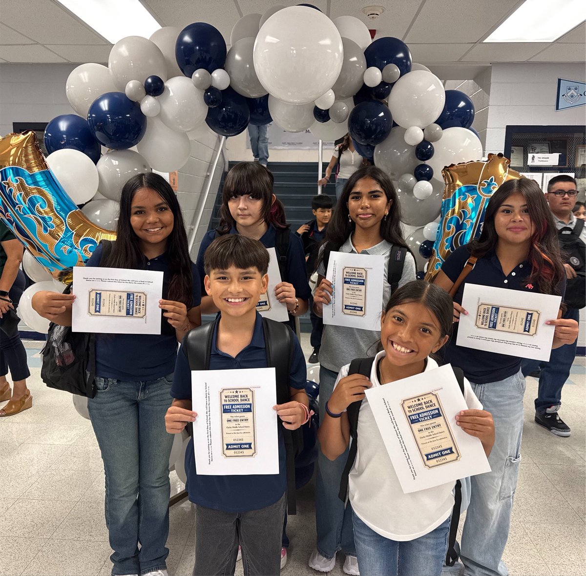 WalterEClarkeMS's tweet photo. We started off the year with Dance Ticket Giveaways!!! It pays to show up to school! Go Cowboys!!! @FJordan_CMS @24Valle7_CMS https://t.co/en8XuuRU4G