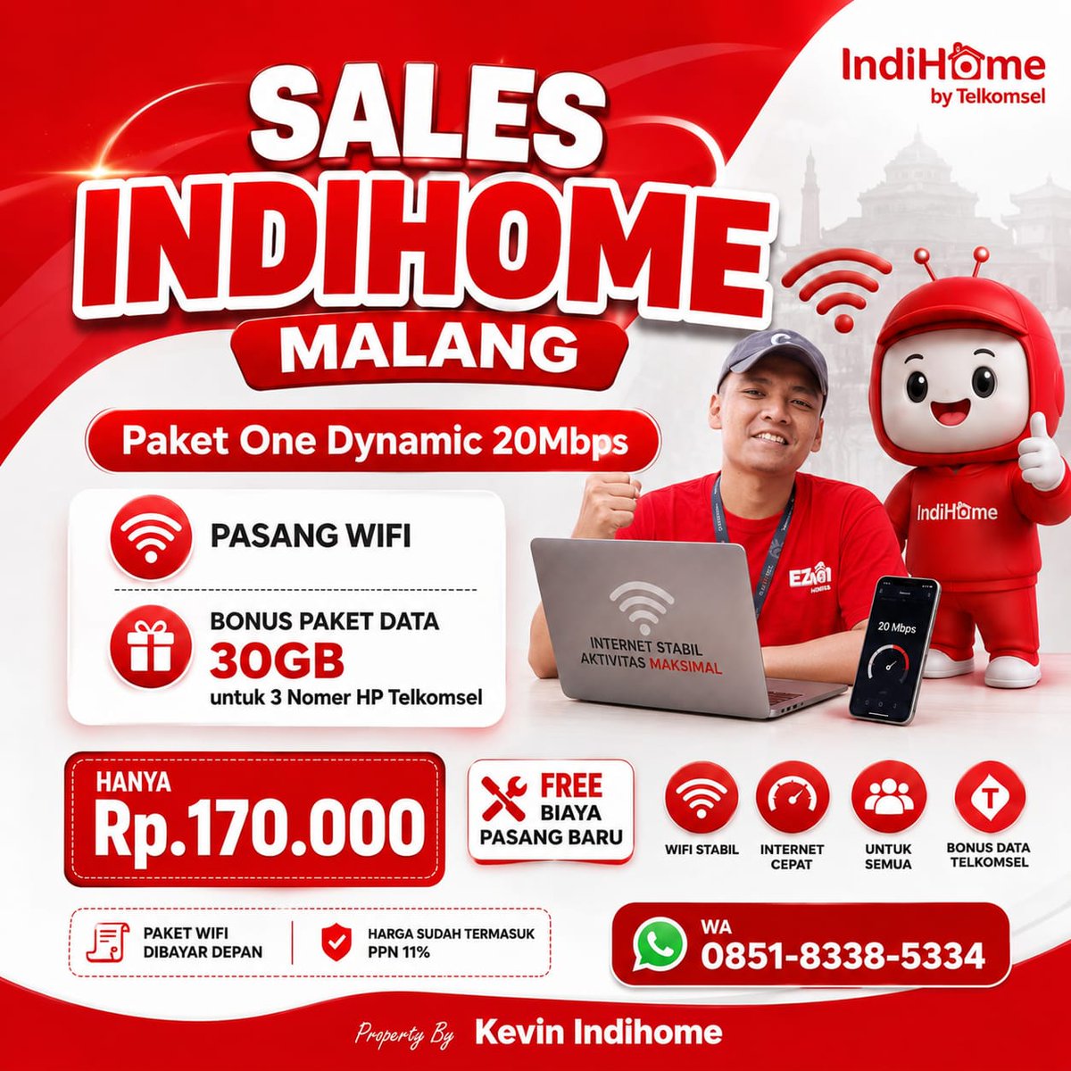 ur_venusa's tweet photo. Biar nggak cuma lihat promo lewat, aku kasih tahu aja.

Lagi ada promo internet rumah mulai Rp170 ribuan/bulan untuk wilayah Malang Raya. Ada bonus kuota Telkomsel 30GB untuk paket tertentu.

Kalau mau cek area atau tanya paket, langsung:
https://t.co/FJkckziALC https://t.co/C5t2xqKOrm