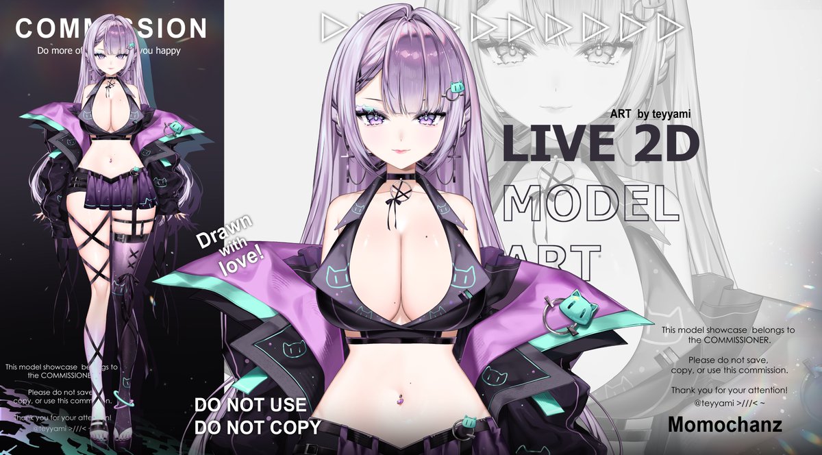 teyyami's tweet photo. ♡ Full Live2D VTuber Model Art - > $500

✦ I can finish it in  2 weeks if I don't have other commissions in queue ~

♡ Character Design Sheet (clean colored sketch) -> $200

DM me if you're interested! 🩵₊˚✦
#VTuber #Live2D #VArtist #CommissionOpen https://t.co/t86yCpIXfn