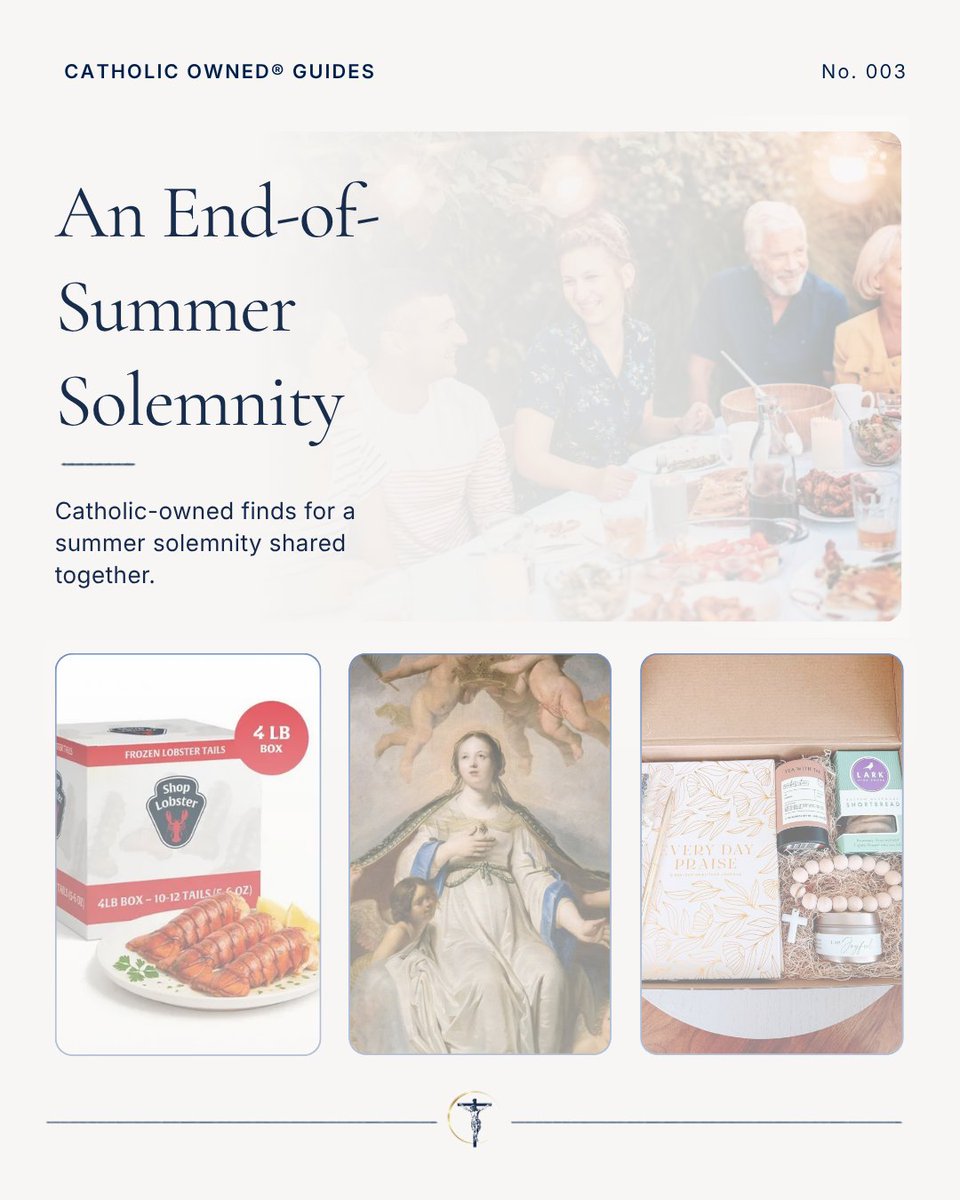 CatholicOwned_'s tweet photo. The Assumption is nearly here.

Our End-of-Summer Solemnity Guide brings together food, sacred art, prayer, fragrance, and thoughtful gifts from Catholic-owned businesses.

Shop the complete Guide in one cart, where shipping’s always included.

Only on Catholic Owned®.

https://t.co/rgRxpuozrg