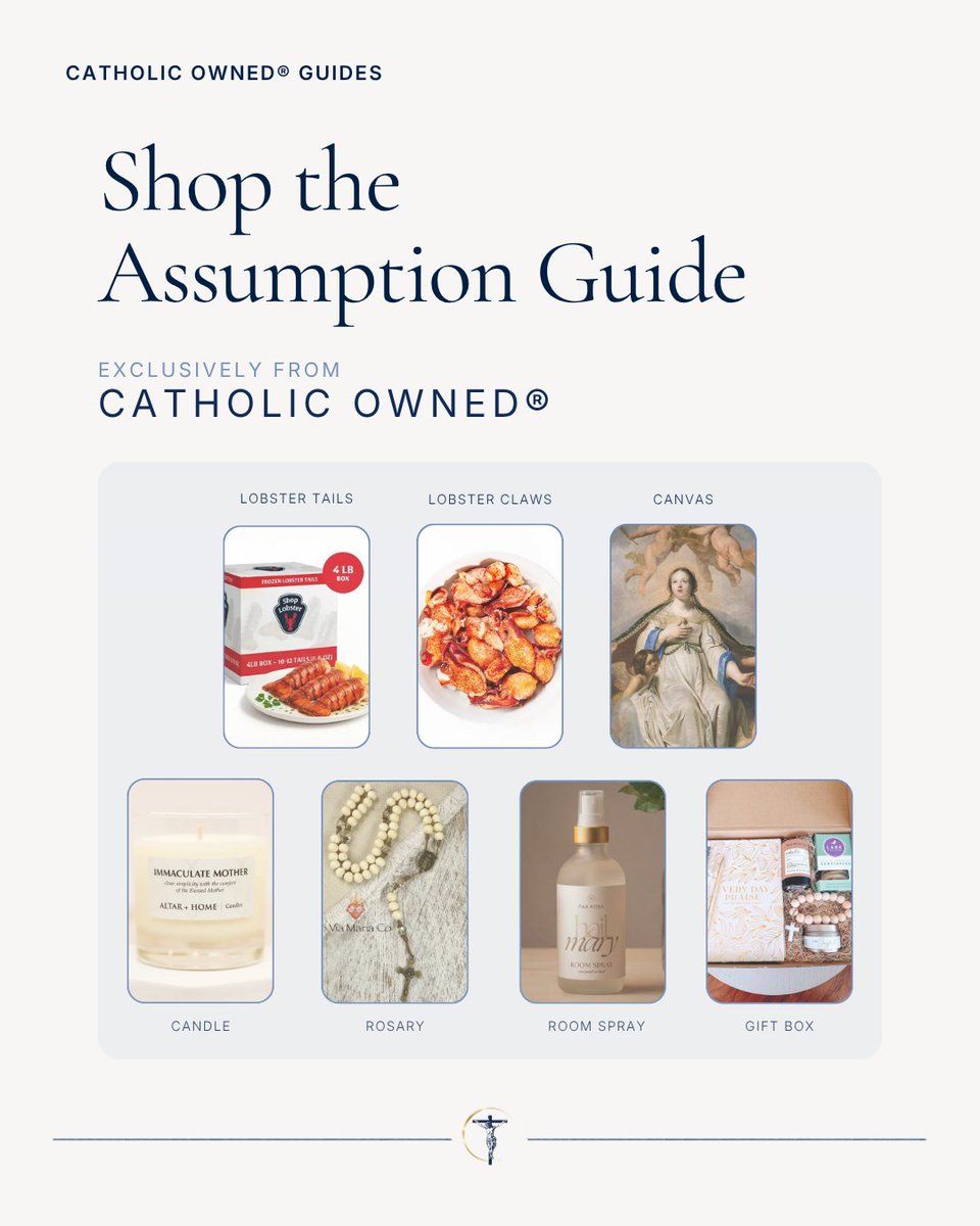 CatholicOwned_'s tweet photo. The Assumption is nearly here.

Our End-of-Summer Solemnity Guide brings together food, sacred art, prayer, fragrance, and thoughtful gifts from Catholic-owned businesses.

Shop the complete Guide in one cart, where shipping’s always included.

Only on Catholic Owned®.

https://t.co/rgRxpuozrg
