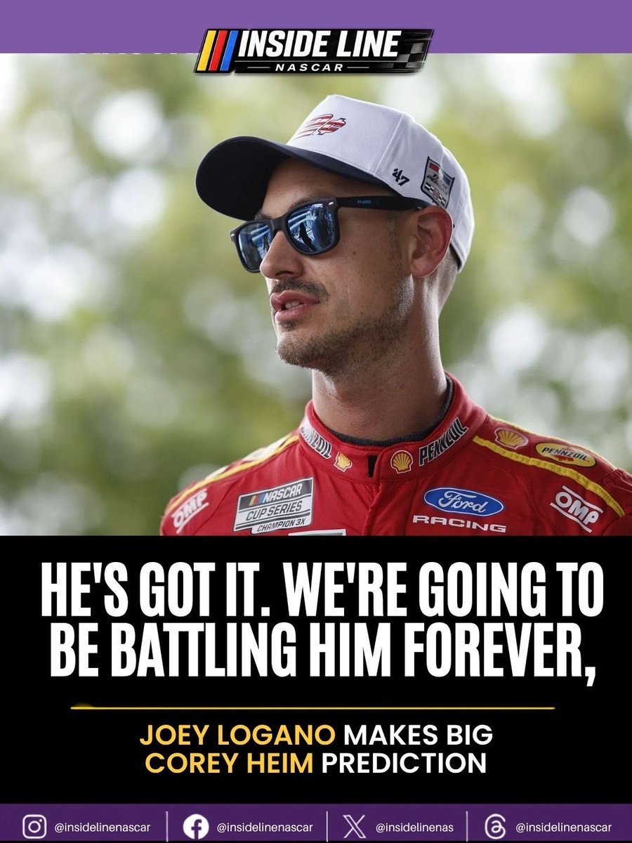 insidelinenas's tweet photo. Joey Logano is sold on Corey Heim.
"The driver was spectacular. He's got it. We're going to be battling him forever."
High praise from one of NASCAR's biggest stars.
Do you agree with Logano? π
#NASCAR #CoreyHeim #JoeyLogano #Brickyard400 https://t.co/9RjygAPuhy