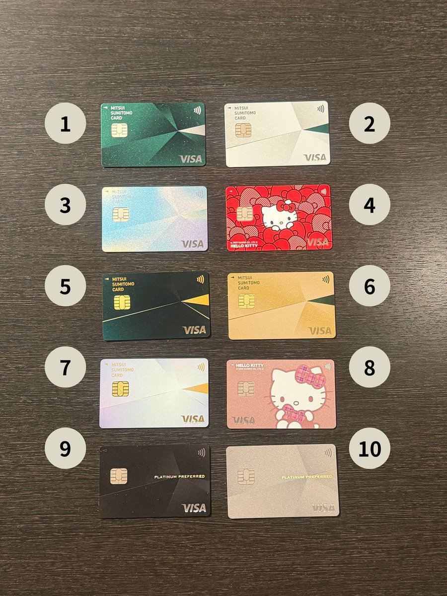 smcc_card's tweet photo. どの三井住友カードを持っていますか？
番号で教えてください☺️✨ https://t.co/xJRU9ZWyzH