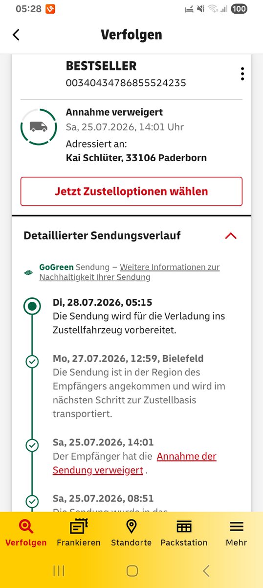 Kodo1990's tweet photo. Ganz offen, wenn das ist was ich denke was es ist fühle ich mich richtig verarscht von euch @DHLPaket wofür tut man die annahme verweigern, wenn ihr es nochmal versuchen wollt zu senden? Ihr könnt ja von mir aus die rechnung zurückzahlen für denn schaden https://t.co/XIWjN7DAbs