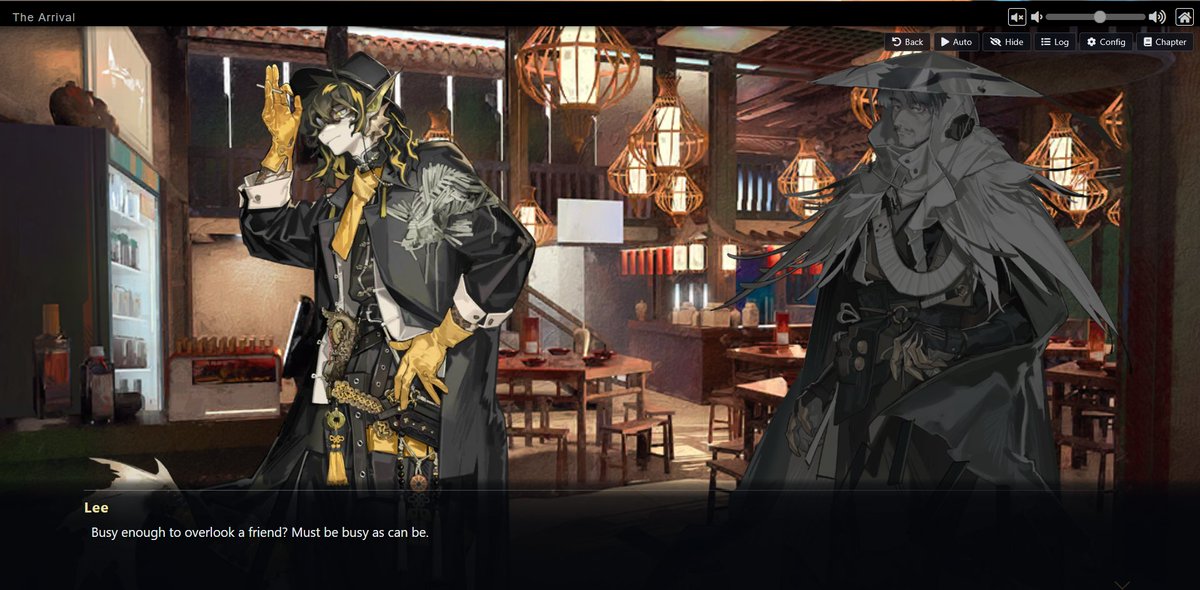 PseudoMonious's tweet photo. someone made an arknights story reader that has an actual VN interface. insane. take this as your excuse to start reading arknights https://t.co/q4yiPSjgQr https://t.co/t8jMzEYR8u