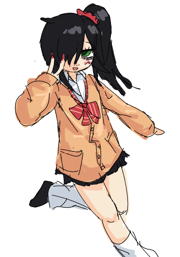 lilo223312's tweet photo. "tomoko kuroki!!! as a gyaru!!!" -> i made her a kogal because i thought it would make sense #rkgk https://t.co/3inifBv3jF https://t.co/6ZJIHmWTAk