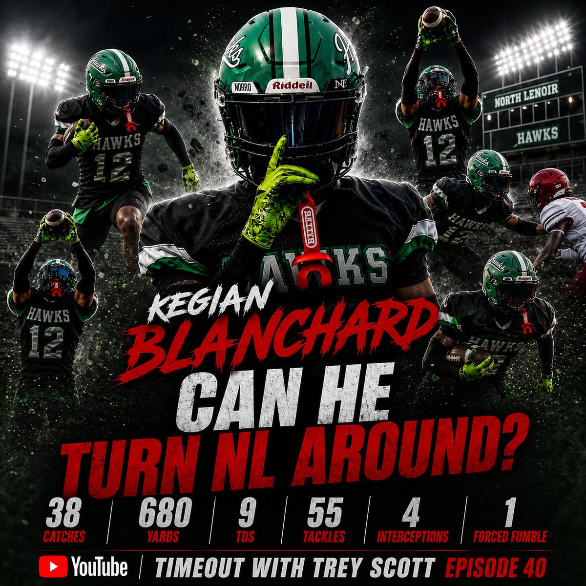 TreyScott_NC's tweet photo. North Lenoir transfer Kegian Blanchard has big plans for his senior season! @kegian_2 @FB_NLHS_Hawks #Football #EasternNC @252UTL @chance_scott10 
Full episode: https://t.co/C3kVecOEwL https://t.co/YqPUX6OyWw