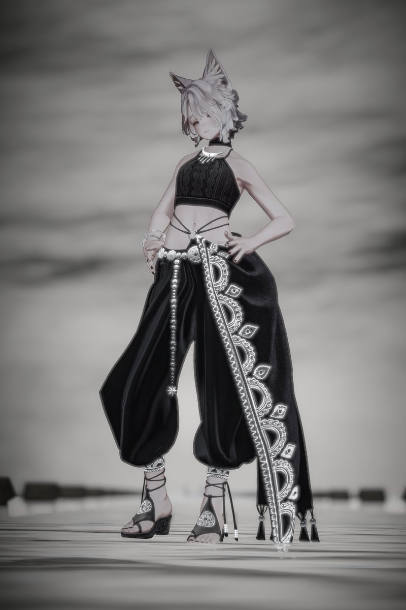 YukimeYukinko's tweet photo. 理想のトップスが来たので箪笥にしまっていた踊り子衣装を使う時が来た…！ということでエスニックxモード姉シア🐈‍⬛
お姉さんマリシア集会にひときわ暑そうな格好で行こうとしている
 #Marycia3d https://t.co/ipHUnrtalv