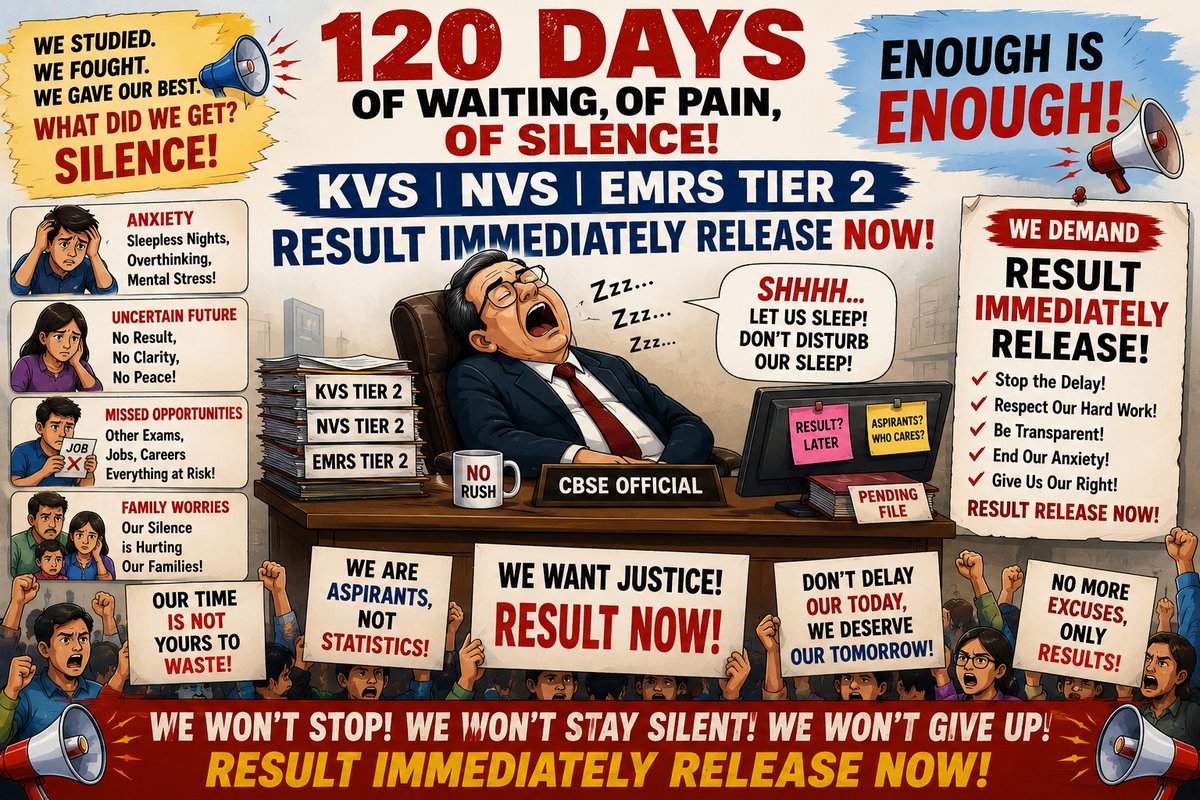 DPdeepak2627's tweet photo. आंखें खोलो @cbseindia29 
Declare our results immediately.
#kvsnvs @KVS_HQ @NVS_HQ #releasekvsnvsresult @TheNewspinch @prashantias2001 @abhinaymaths https://t.co/MtCu0OlgpL