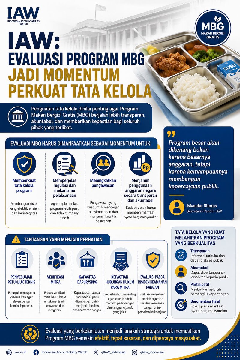 Jenailsante's tweet photo. Evaluasi MBG memberikan semangat baru dalam penataan sistem dan tata kelola #ProgramMBG https://t.co/gOnoqQZKte