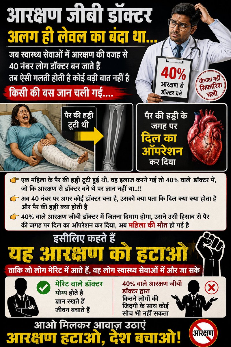 RHP_2029's tweet photo. आरक्षण हटेगा तभी देश बचेगा।।
शिक्षा समानता एवं भाईचारा बना रहेगा।। https://t.co/U70TcC5xuN