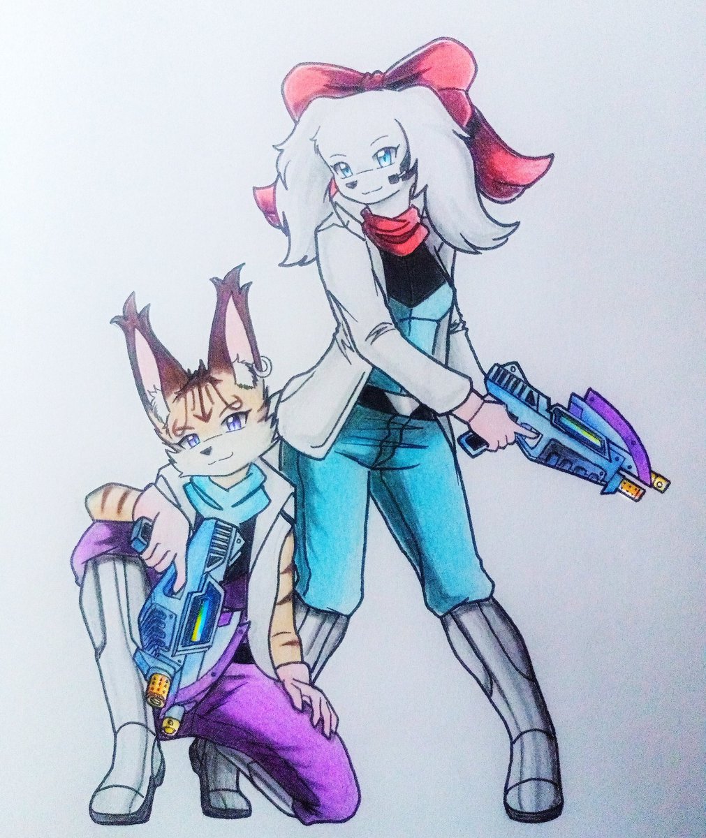 iDeltaSarc333's tweet photo. Miyu Lynx &amp; Fay Spaniel 
#Starfox
#StarFoxFanart
#StarFox2 https://t.co/KyF9tIzIWa