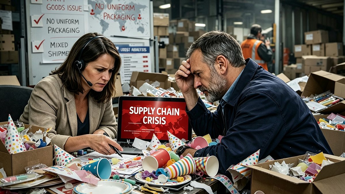MerriWish's tweet photo. A US party supplies buyer was managing 5 factories for ONE product line.
He told us: "I need one partner who can do it all."
We consolidated everything. One timeline. One container. One point of contact.
He went from 5 factories to 1 relationship.
https://t.co/1tZm2Fdcif https://t.co/JkRMnbteVE