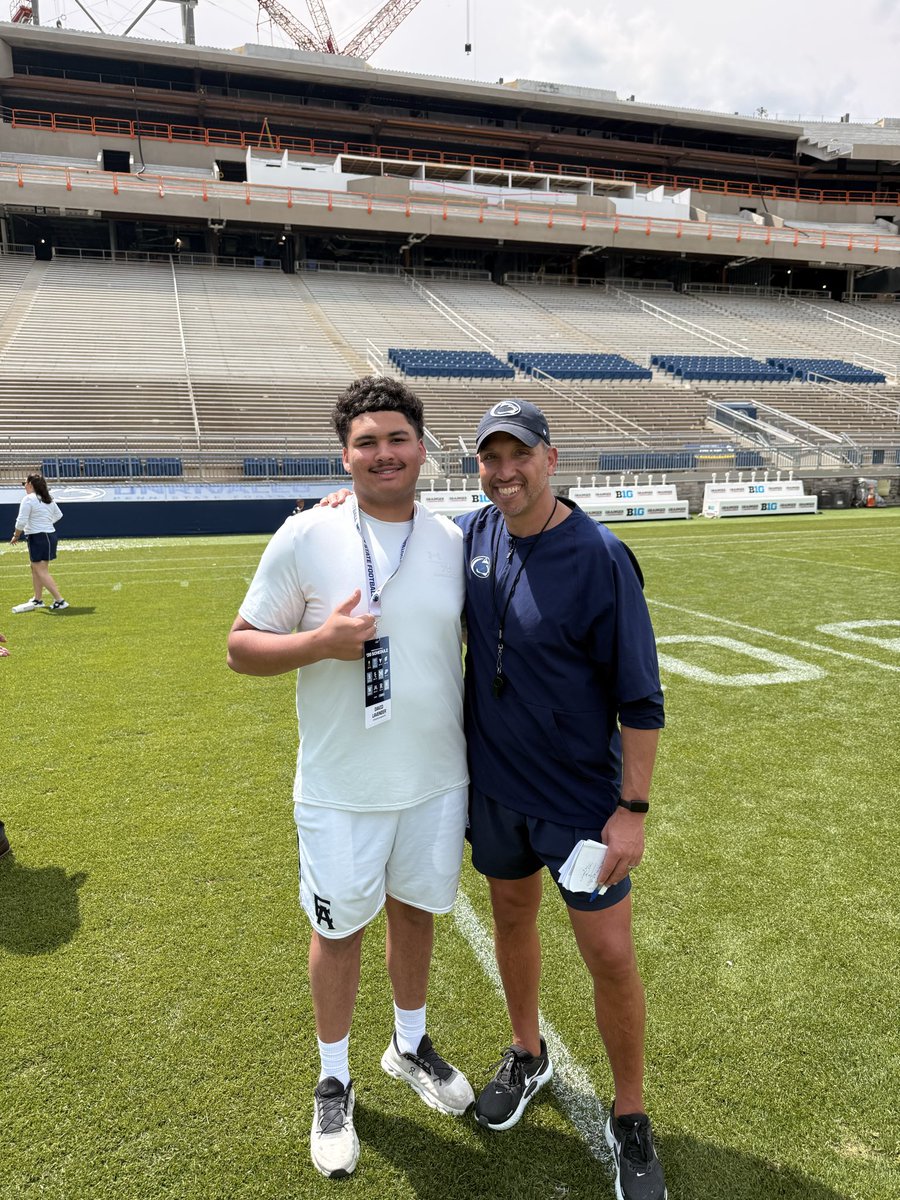 bubbalav50's tweet photo. Had a great time in Happy Valley this past spring!🦁🦁@CoachMC_PSU @UnrivaledPsu @PRZVicCastillo @247recruiting @TheUCReport @psuprospects https://t.co/c2lU0ymcbq
