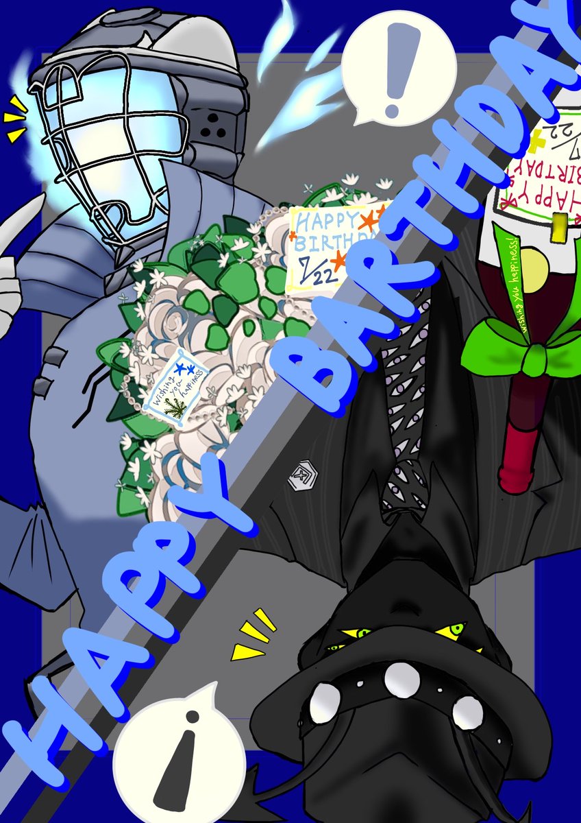 nec8zt3l37936's tweet photo. #薬理怪画
大遅刻ですが、joker先生、レイユール先生お誕生日おめでとうございました！！！！
お二人のこれからのご活躍を心から応援しています🎉🎉 https://t.co/ohzvEwC6Pf
