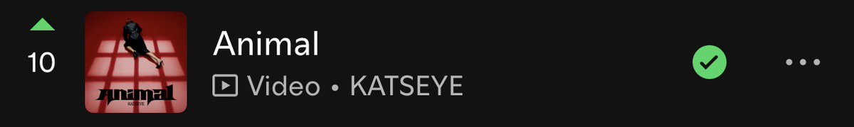 katseyepopchart's tweet photo. KATSEYE's 'Animal' is charting #10 on Spotify's Top 50 - Global 

#KATSEYE #Animal https://t.co/PG7iWgtEgV