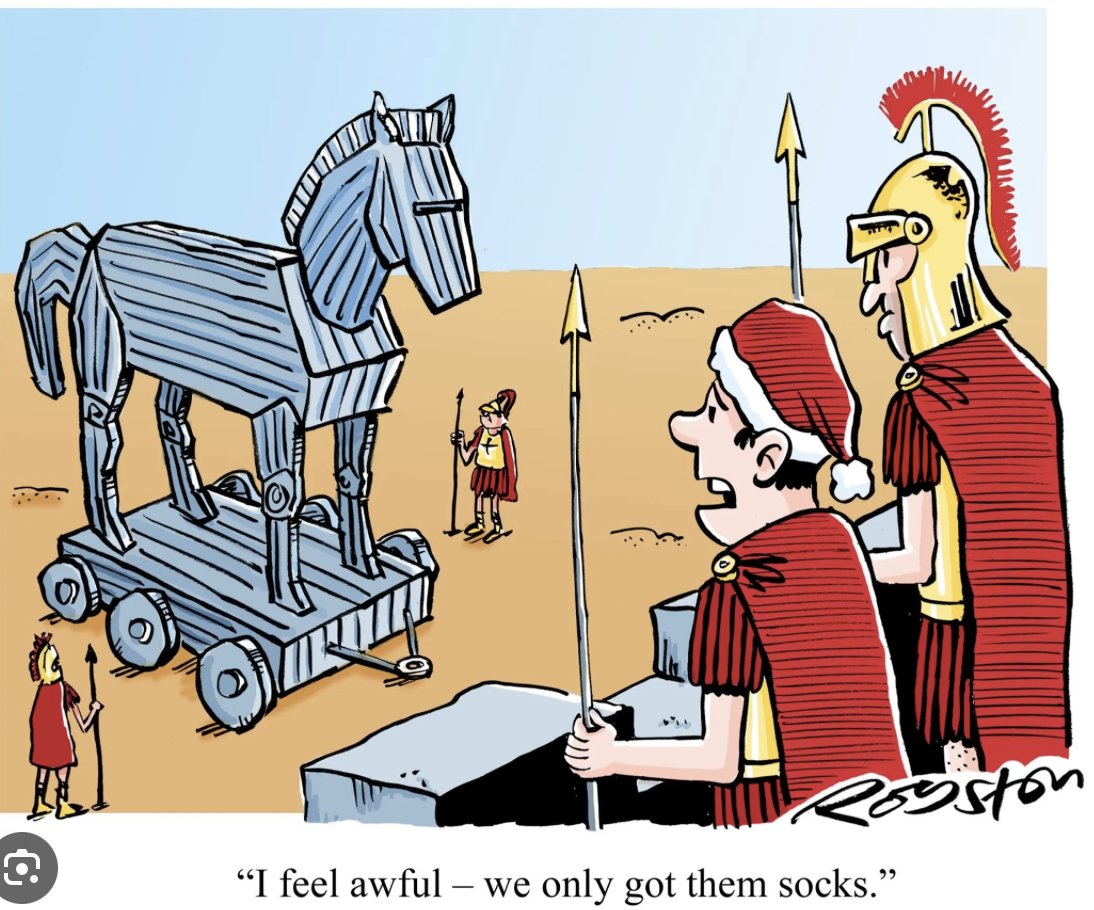 litecoin_bull's tweet photo. You put a Trojan horse inside their Trojan horse. 
These people are Bloody stupid. LOL 😂🤣 https://t.co/u7GcQdwG2R