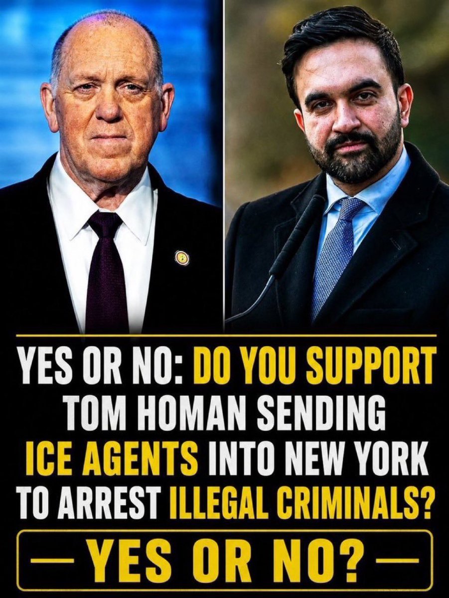 charlie_wardQ's tweet photo. DO YOU SUPPORT TOM HOMAN?

YES or NO? 👇 https://t.co/a4oRFe3hS9