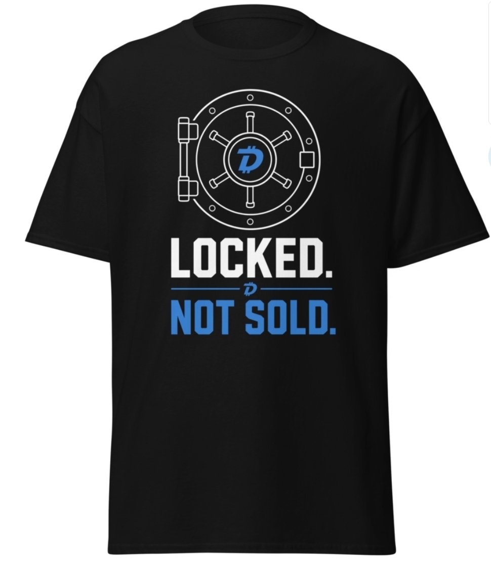 Ccsfounder's tweet photo. New T shirt available on Crypto Corner Shop. I only accept Digibyte for the shirt. Please contact me on here or CCS with any questions.
https://t.co/RAreoKk7ok

All the DGB I receive from the sales will be locked for 10 years. 
 $DGB #digibyte https://t.co/hh0DAdGdfP