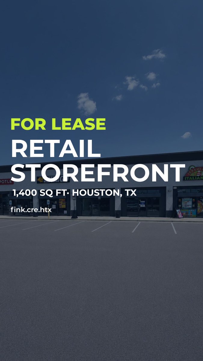 finkcrehtx's tweet photo. Now Available for Lease: 1400 sq ft

Operate your business alongside Chipotle, Buffalo Wild Wings, Jersey Mikes, Ross and more!

Highly visible, white boxed unit ready to lease.

Comment “tours” to get more info and schedule a showing.

4561 FM 1960 W, Houston, TX 77069 https://t.co/YDTVdZDby6