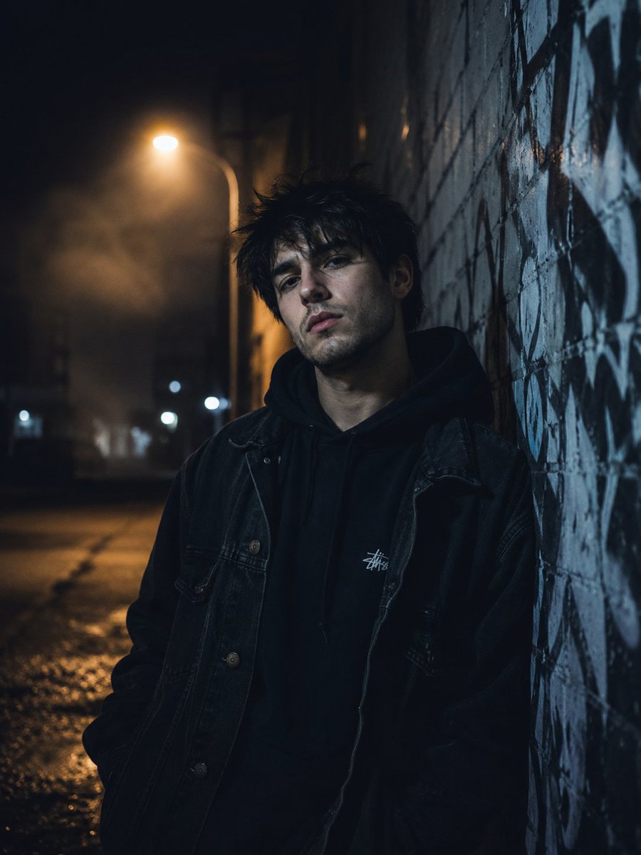 Urban Alley Night Portrait