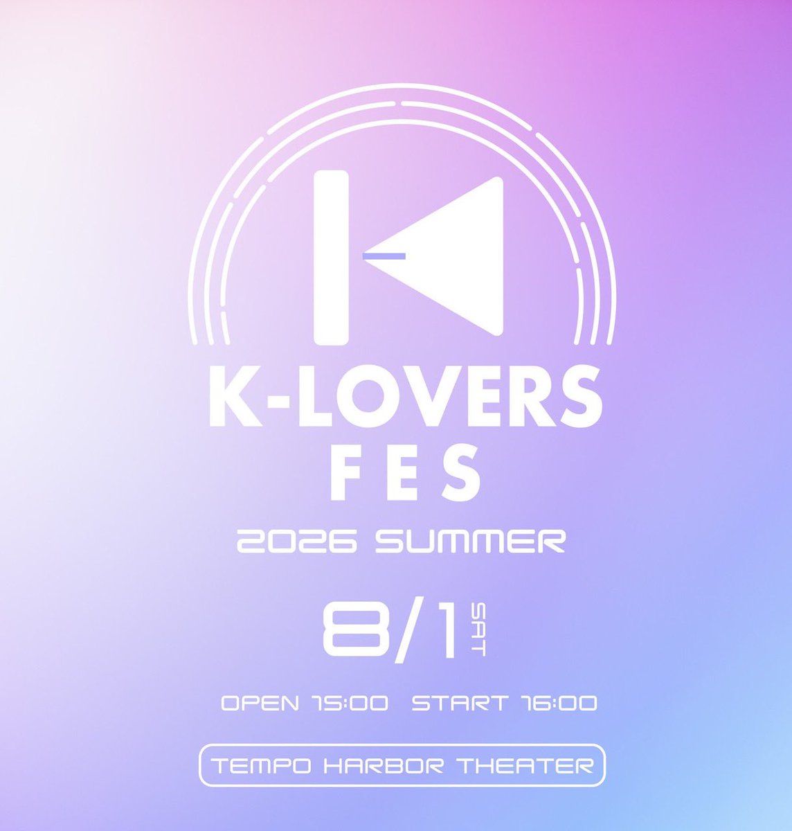 superfantasy_fv's tweet photo. 🏰NEXT LIVE🏰
8/1(土)「K-LOVERS FES 2026 SUMMER」
📍TEMPO HARBOR THEATER

🎫
https://t.co/uowN4RXCne

終演後に物販・特典会実施💿
ライブ中撮影可能曲あり🎥

#KLOVERS https://t.co/g0juKFdJOY