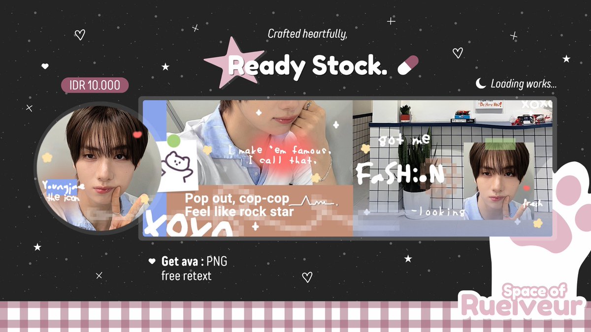 rueiveur's tweet photo. ┈ help repost? thank you! 🐰

halo aku ada layout tws hanjin, shinyu, youngjae dan dohoon 💕 prici tertera di pict dan siap untuk dijemput! ⭐️

[ #bealanja ] https://t.co/BxSXmX5KrO