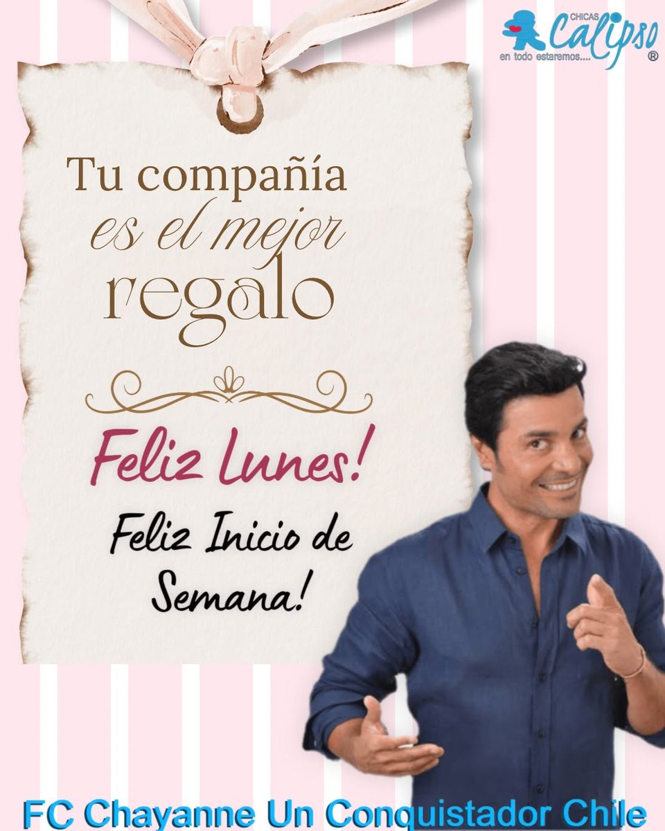 marce_legue's tweet photo. Querido @JorgeSharp que tengas una maravillosa semana, saludos desde #Santiago @CHICASDECALIPSO https://t.co/WqM83jm2HK