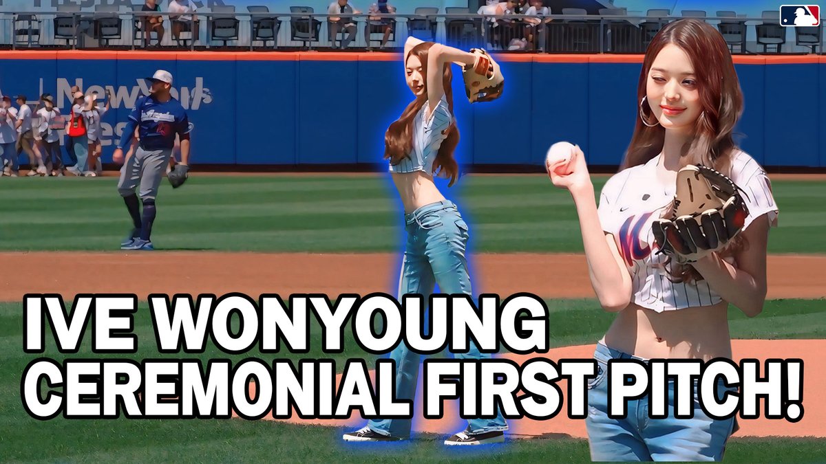 MLBKOR's tweet photo. IVE's WONYOUNG Takes the Mound for the New York Mets! A Special MLB Moment ✨ @IVEstarship

풀 영상 보러가기 👉 https://t.co/UpnevTsdmv

#IVE #아이브 #WONYOUNG #장원영 #MLB https://t.co/iPI8jLb2fR